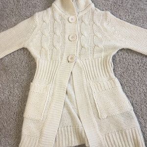 cream knitted like cardigan